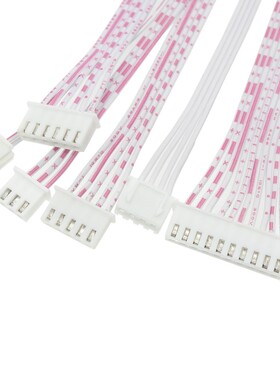 XH2.54mm双头反向红白排线连接线2/3/4/5/6/78-20P 10/20/30-50CM