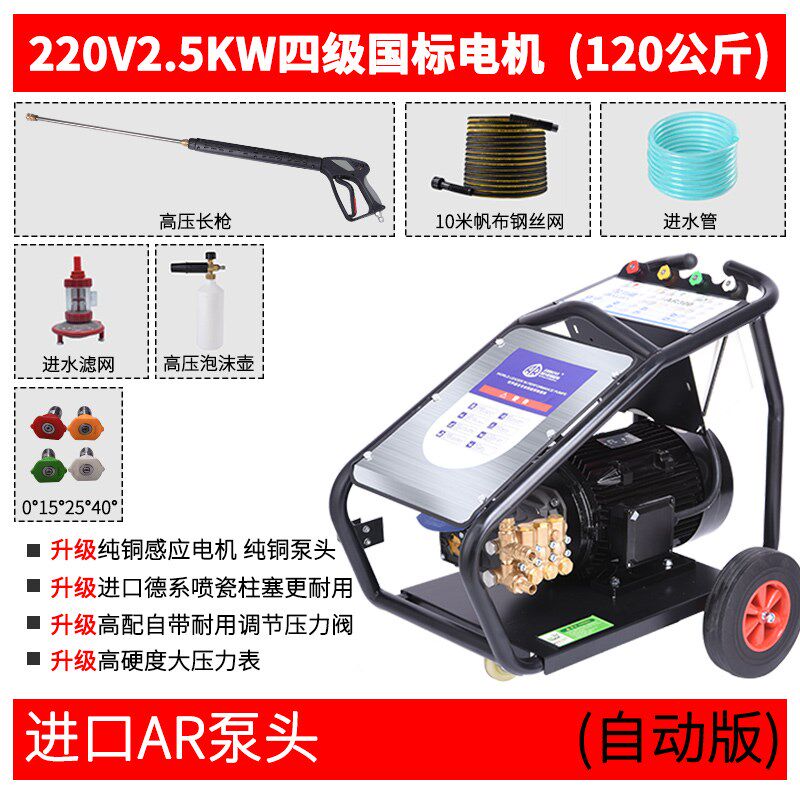 进口AR泵超高压洗车机洗车神器高压商用洗车水抢枪清洗机