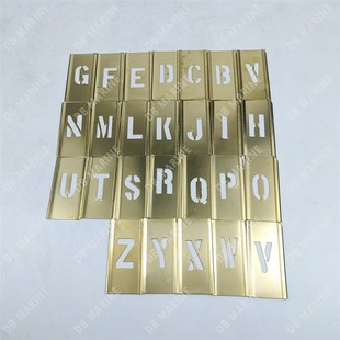IMPA613153-60铜字母版0-9数字模板10片25-100mm船用数字印花版