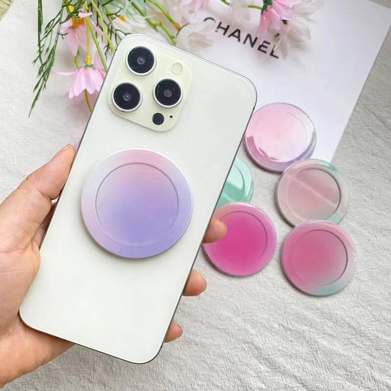 渐变色Magsafe无线充手机磁吸气囊支架底盘底座引磁圈配件啪嗒