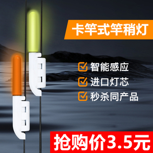 夜钓电子竿稍灯咬钩变色筏竿抛竿海杆稍灯荧光夜光棒矶钓鱼报警器