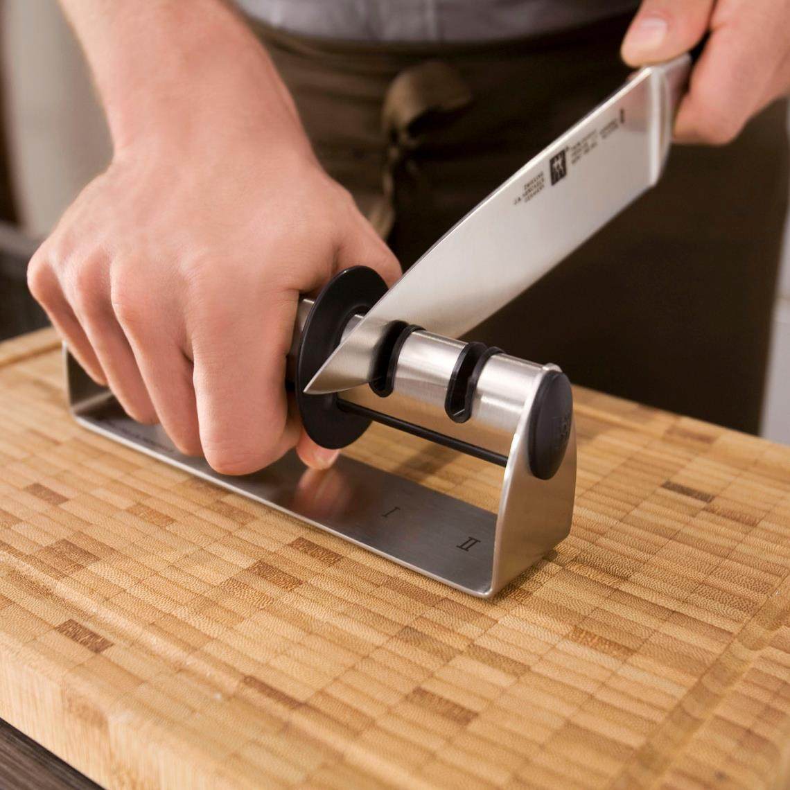 德国双立人全钢磨刀器刀具磨刀棒磨刀石粗细两档家用快速磨刀手动