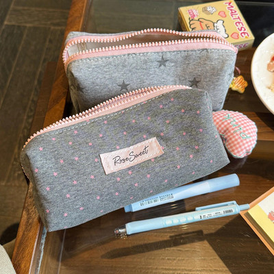 高颜值ins风笔袋女学生便携大容量文具盒多功能初中生文具收纳袋