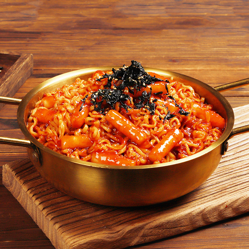 新品上市韩熙美韩式拉面炒年糕325g盘装微波加热免洗甜辣方便速食