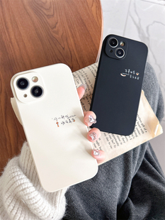 简约文字万事胜意新年2024适用iphone15promax苹果14手机壳新款 16情侣防摔保护套7 6s保护套女 13全包12