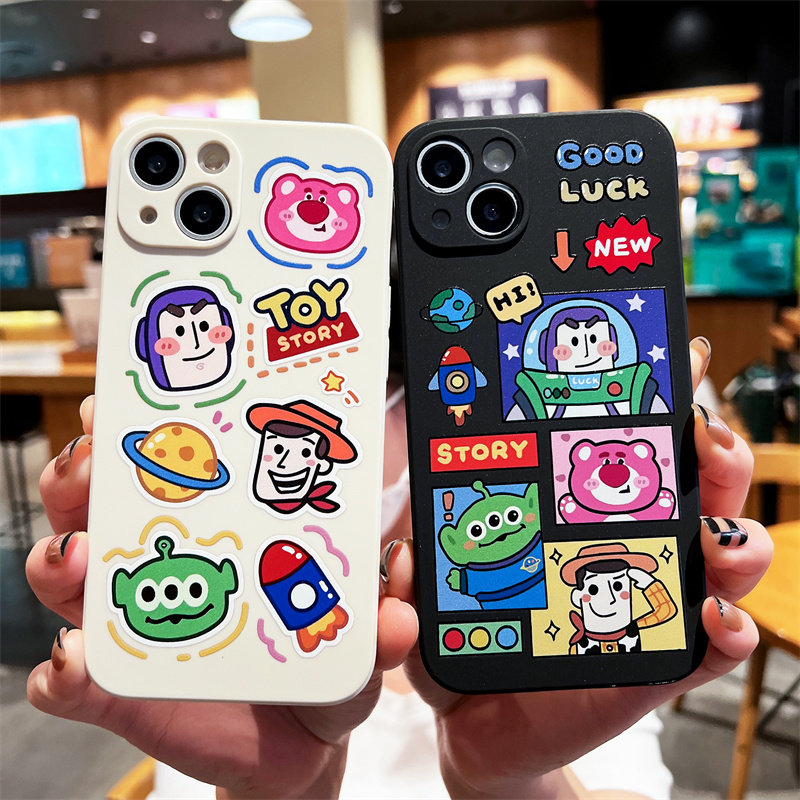 玩具总动员卡通潮牌14巴斯光年适用苹果13手机壳iPhoneXSMAX防摔壳胡迪情侣女12promax保护6s/8plus男15/11/7