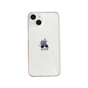 卡通线条抬杠拳击运动员适用iphone15promax苹果14手机壳新款13/12/16硅胶软情侣11/7/8/6s防摔保护套男透明x