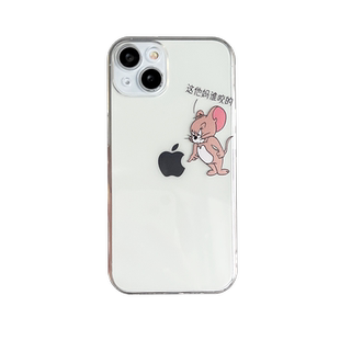 创意卡通猫和老鼠适用苹果12promax手机壳iphone13mini情侣女15硅胶软xsmax外壳6s/8plus防摔男可爱汤姆14pro