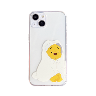 卡通披被子可爱小猪皮杰适用苹果13promax手机壳iphone14plus情侣女16max防摔15保护套12mini外壳11软硅8胶男