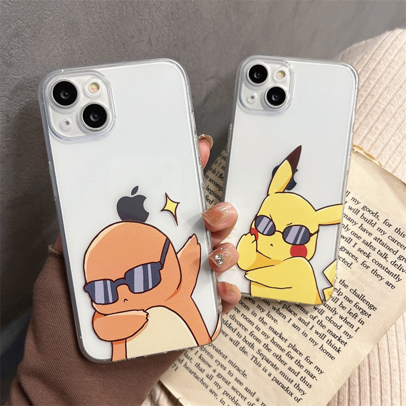 卡通小火龙可爱皮卡丘适用苹果14手机壳iphone13promax透明16max软情侣8plus防摔6s/7外壳12男11女15硅胶se3