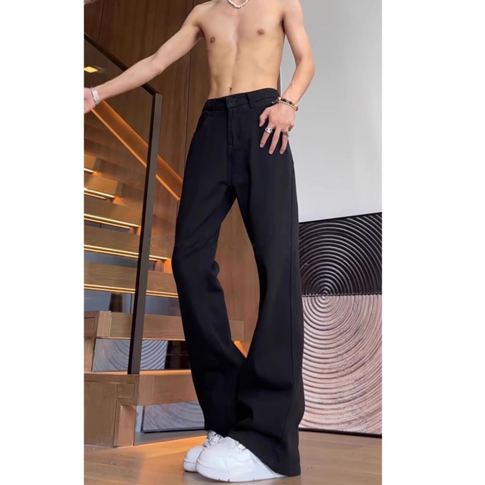 马吉拉男女微喇垂感西裤春夏款显瘦cleanfit休闲裤子小个子直筒裤