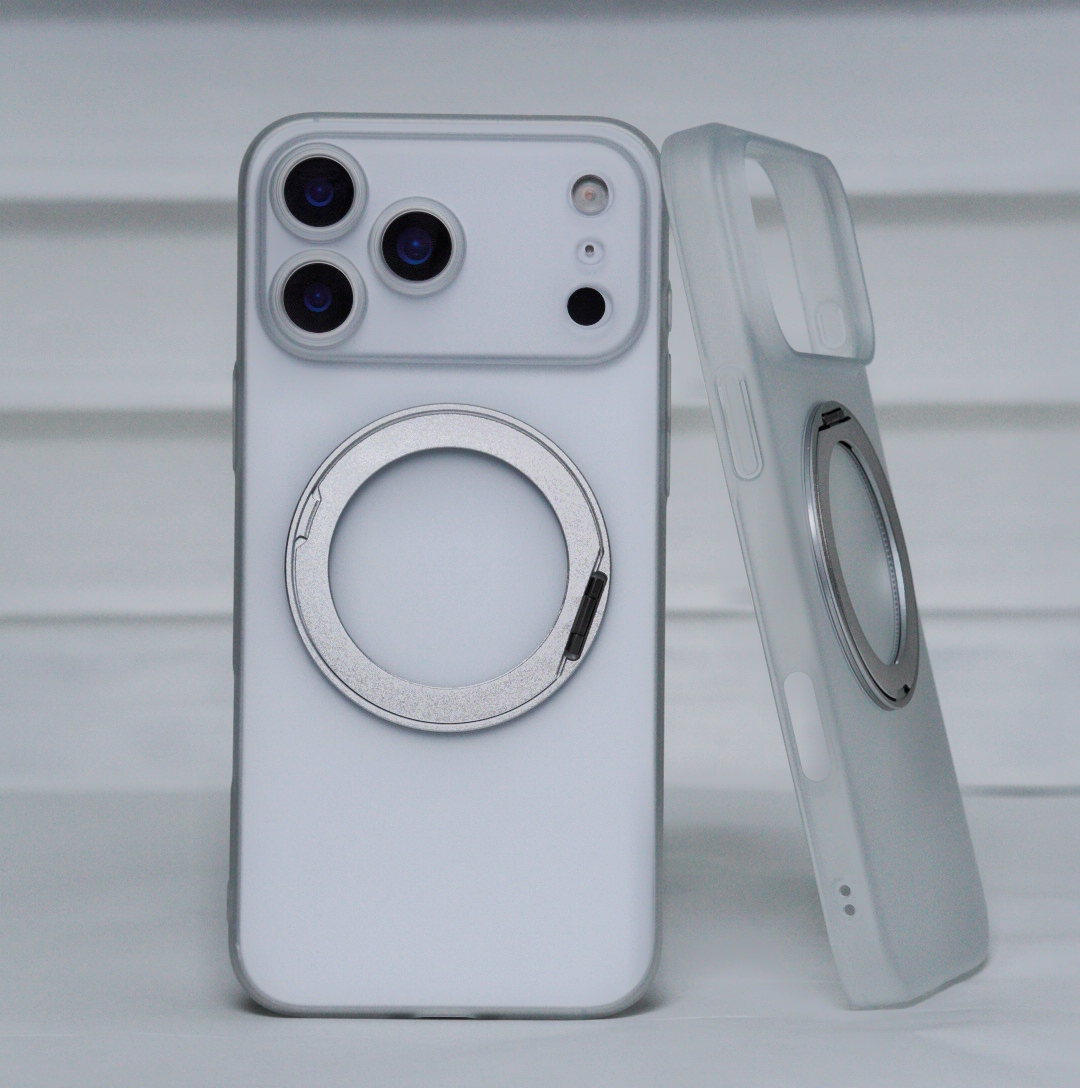 趣玩好物 超薄磨砂透明支点壳适用于苹果iPhone17promax半透抗指纹简约高级16pm轻薄保护壳15手机壳