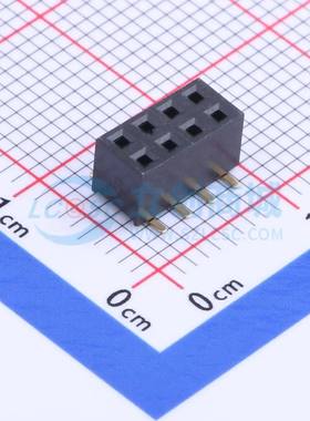 排母 X4621FVS-2x04-C43D65 SMD,P=2mm 2x4P 方孔 电子元器件配单