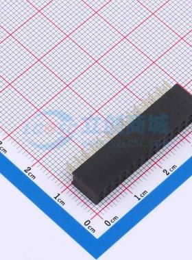 排母 HX PM2.54-2x14P ZC 插件,P=2.54mm 2x14P 方孔 电子元器件