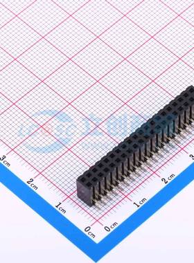 排母 CSFB203-2002A001R1AC 弯插,P=2mm 2x20P 方孔 电子元器件配