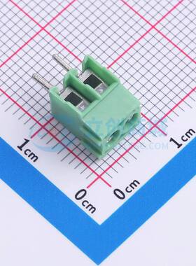 螺钉式接线端子1984617 插件,P=3.5mm 1x2P 直插 绿色