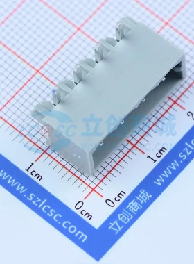 插拔式接线端子450针座连接器-弯形-04P-5.0mm灰色 弯插5mm 1x4P