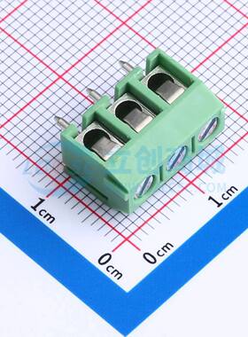 螺钉式接线端子DB301V-5.0-3P-GN-S 插件,P=5mm 1x3P 直插 绿色