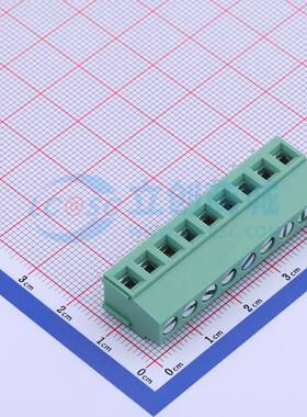 螺钉式接线端子JL500-50009GT1 插件,P=5mm 1x9P 直插 绿色