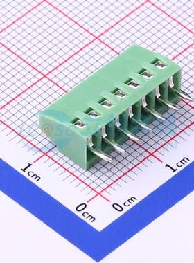 螺钉式接线端子KF128-2.54-7P 插件,P=2.54mm 1x7P 直插 绿色