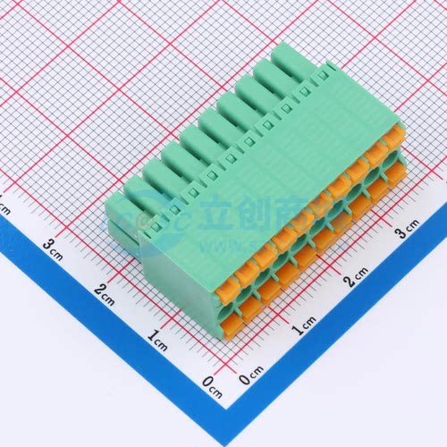 插拔式接线端子MX15EDGKNH-3.5-2*10P-GN01-Cu-A P=3.5mm 2x10P