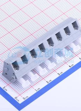 弹簧式接线端子KF243-7.5-8P 插件,P=7.5mm 1x8P 灰色