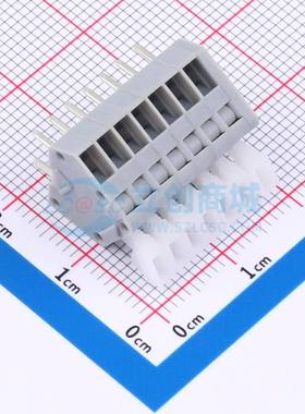 弹簧式接线端子KF240-2.54-7P 插件,P=2.54mm