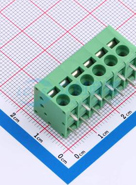 弹簧式接线端子MX205R-5.0-06P-GN01-Cu-A 插件,P=5mm 1x6P绿色