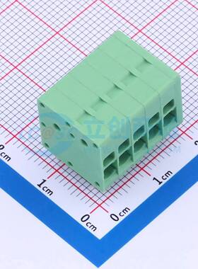 弹簧式接线端子JL271R-35005G01 弯插,P=3.5mm 1x5P绿色