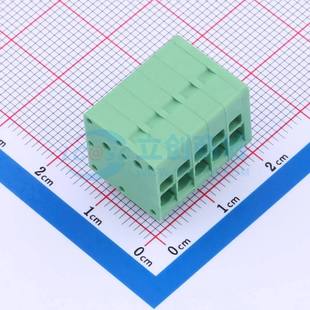 P=3.5mm 弹簧式 弯插 35005G01 1x5P绿色 接线端子JL271R