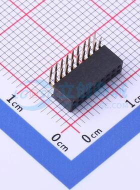 排母 X1321FR-2x09-C43D24 弯插,P=1.27mm 2x9P 方孔 电子元器件