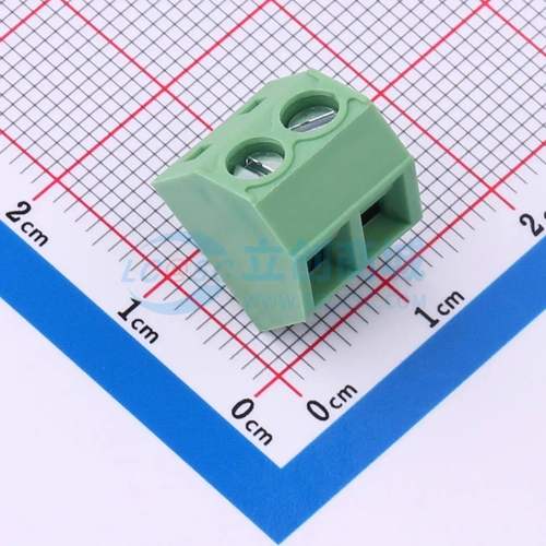 螺钉式接线端子DB127S-5.0-2P-GN-S 插件,P=5mm 1x2P 直插 绿色