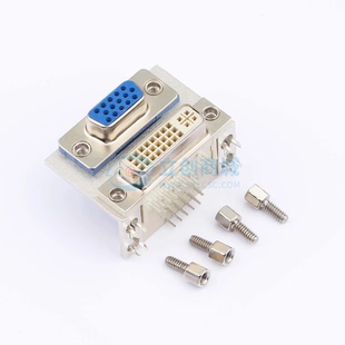 原装 HYCW16 弯插 母 158B VGA连接器 DVI43 正品 45P Sub