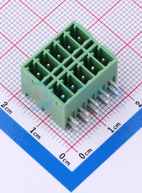 插拔式接线端子DB2ERHB-3.5-2*5P-GN 弯插3.5mm 2x5P 板端/插座-