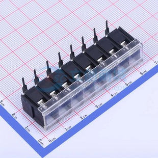接线端子KF28R 带盖板 7.62 弯插7.62mm 1x8P弯针 栅栏式