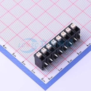 接线端子JL212R 1x8P 50008B01 P=5mm 黑色 弯插 弹簧式