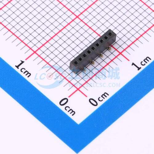 排母 PM1.0-UL2D-9A SMD,P=1mm(交错脚) 1x9P 方孔 电子元器件配