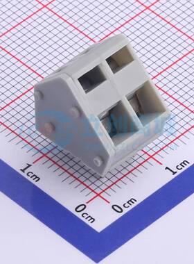 弹簧式接线端子XY111B-5.08-2P 插件,P=5.08mm 1x2P 灰色