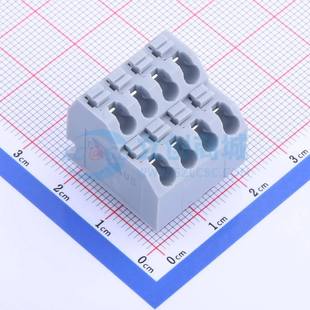 插件 弹簧式 2x4P 5.0 P=5mm 灰色 接线端子KF250T