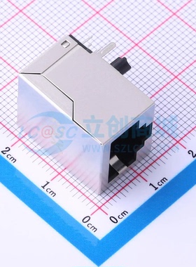 以太网连接器(RJ45 RJ11) X01AB002GWAD弯插 RJ45插座 不带LED