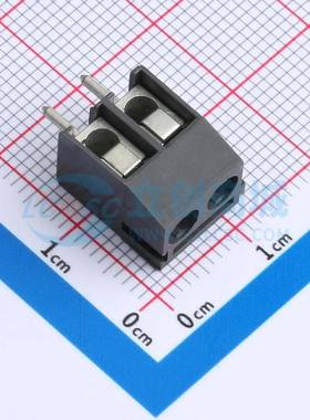 螺钉式接线端子970-T-DS/02 插件,P=5mm 1x2P 直插 灰色