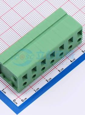螺钉式接线端子DB105V-7.5-7P-GN-S 插件,P=7.5mm 1x7P 直插 绿色