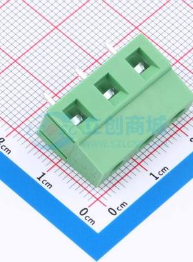 螺钉式接线端子DGL750-3P28V-MG361 插件,P=7.5mm 1x3P 直插 绿色