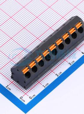 弹簧式接线端子DB252-5.0-9P-BK 插件,P=5mm 1x9P 黑色