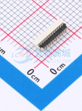 连接器 0.3-23P XGXJ-H1.0 SMD,P=0.3mm,卧贴(交错脚)