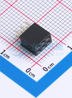 排母 B20020230-6PB0513-H64C28 插件,P=2mm 2x3P 方孔 电子元器