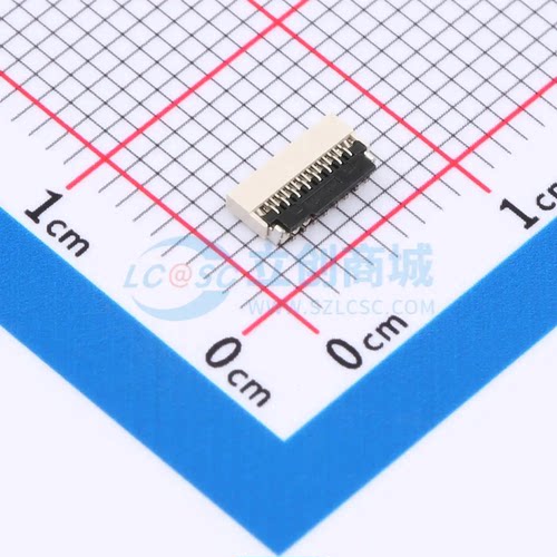 连接器 HX FPC 0.3-15P XGXJ H1.0 SMD,P=0.3mm,卧贴(交错脚) 15P