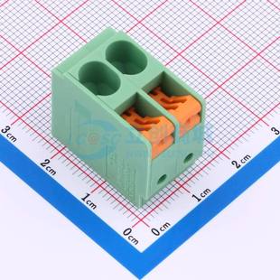 直插 弹簧式 P=6.35mm 插件 绿色 接线端子1017521