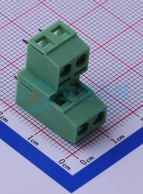 螺钉式接线端子KF127B-5.08-2*2P 插件,P=5.08mm 2x2P 直插 绿色