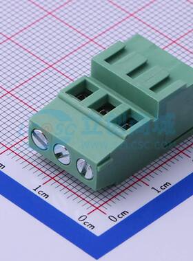 螺钉式接线端子JL500H-50003G01 插件,P=5mm 1x3P 直插 绿色